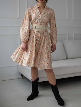 Sukienka ecru LeMonada cxp1102.ecru