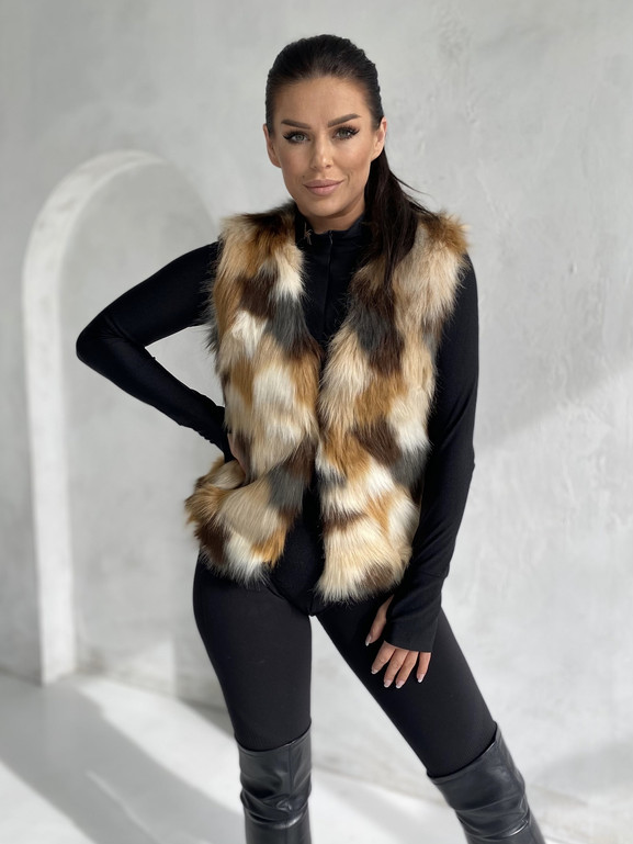 Kamizelka brązowa Yups DT-025.R00