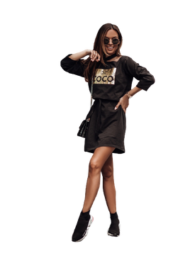 Sukienka czarna Cocomore cxp0418.R21