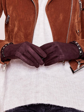 Rękawiczki brązowe Yups bx4217.R19 