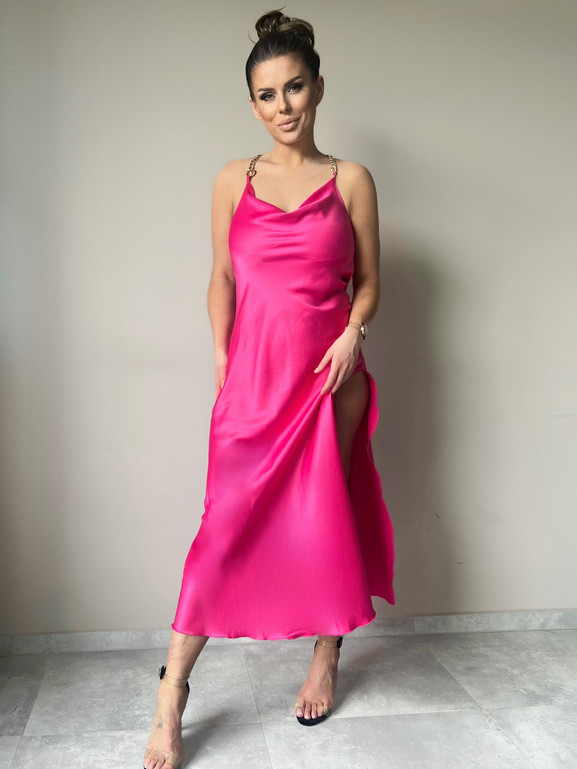 Sukienka różowa By o la la sxp1186.pink