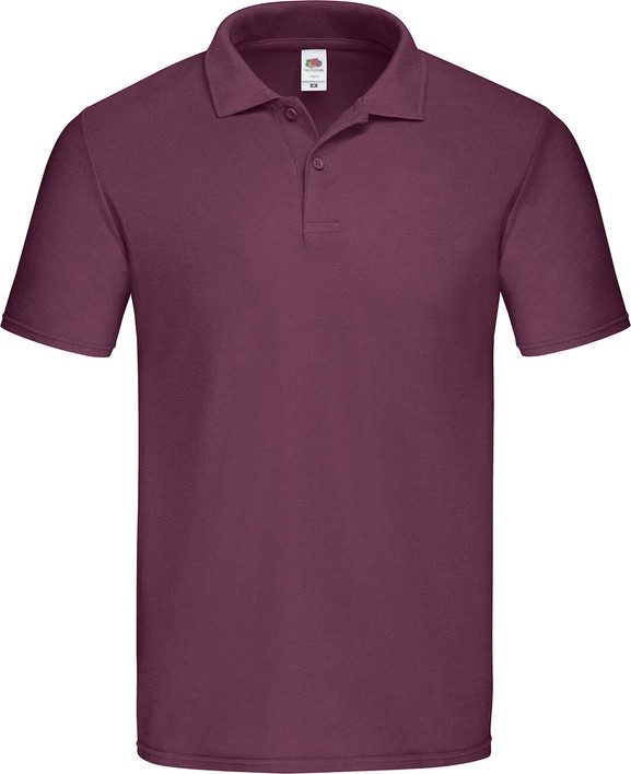Burgundowa koszulka męska polo Original Polo Friut of the Loom
