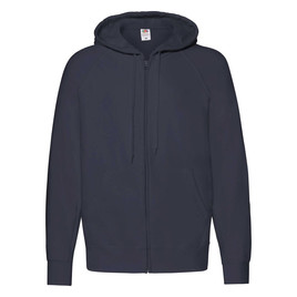 Granatowa bluza męska z kapturem Lightweight Zip Thru Hooded Sweat Fruit of the Loom 