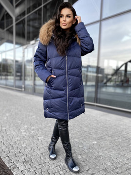 Kurtka Puchowa z Jenotem granatowa