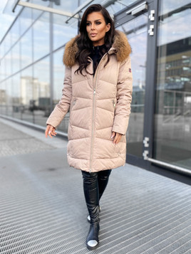 Beżowa kurtka Puchowa z Jenotem Dankoff.dk