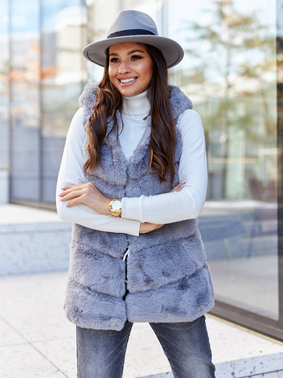 Kamizelka szara Och Bella 2116.S48