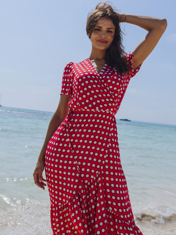 Sukienka czerwona Yups awd5679.S53