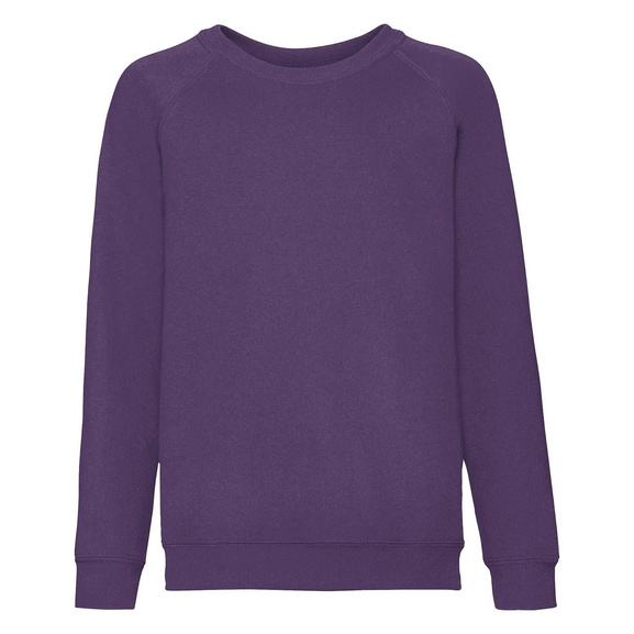 Fioletowa bluza dziecięca Raglan Sweat Fruit of the Loom 