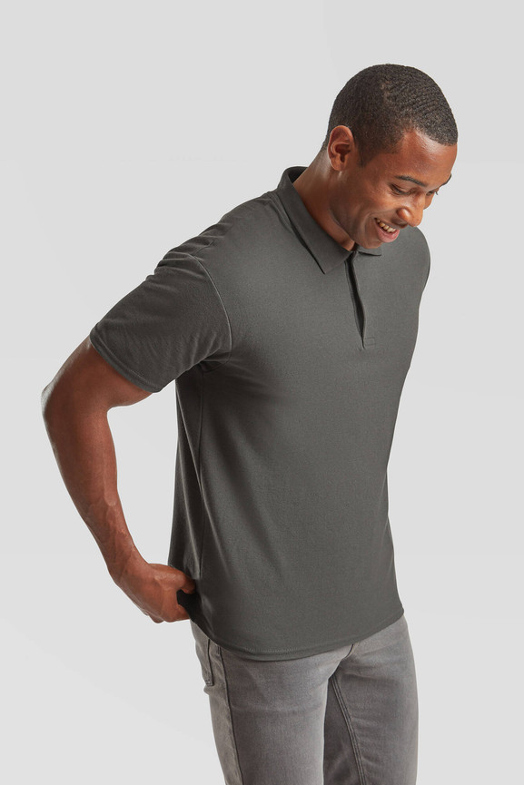 Grafitowa koszulka męska polo Original Polo Friut of the Loom