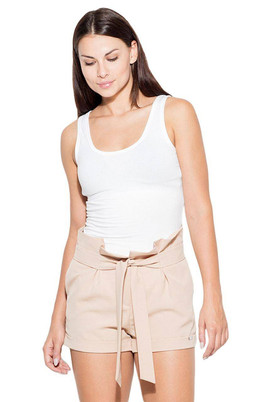 Szorty z gumka w talii Katrus beżowe