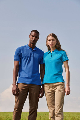 Niebieska koszulka męska Premium Polo Friut of the Loom