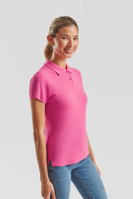 Różowa koszulka damska Polo Fruit of the Loom