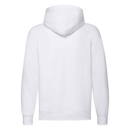 Biała bluza męska z kapturem Lightweight Zip Thru Hooded Sweat Fruit of the Loom