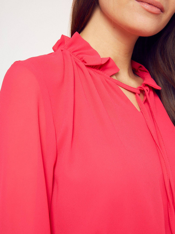 Sukienka z wiązaniem pod szyją Cocomore Boutiqe różowa