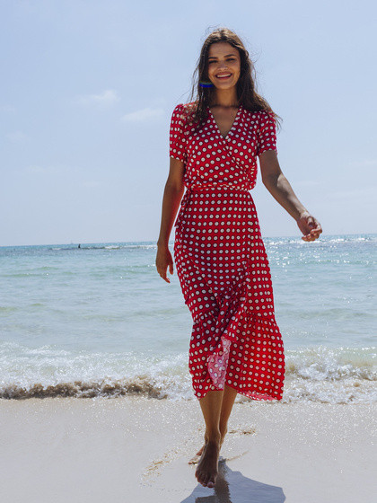 Sukienka czerwona Yups awd5679.S53