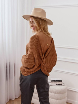 Sweter brązowy Cocomore cmgB085.R41 