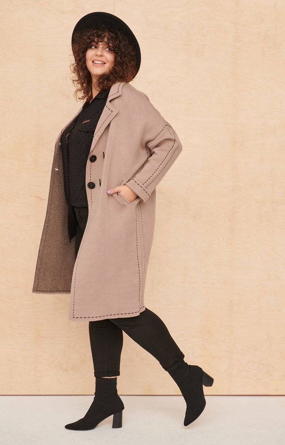 Płaszcz latte Blue Shadow cxp0898.S80