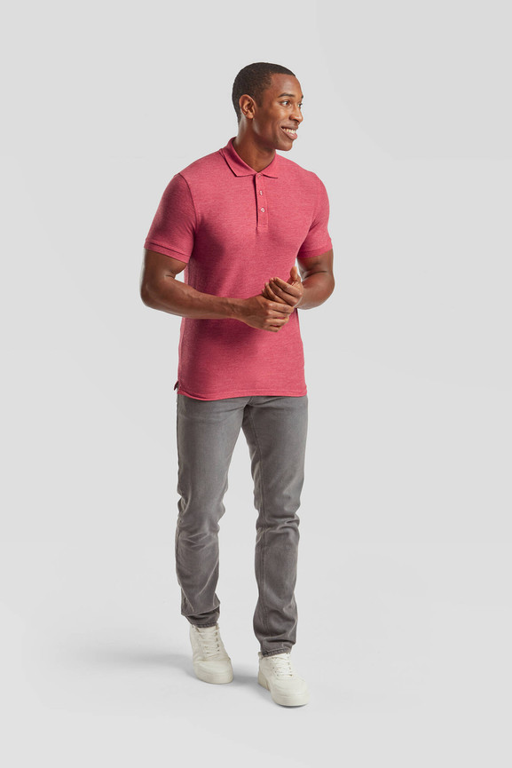 Czerwona koszulka męska Iconic Polo Friut of the Loom