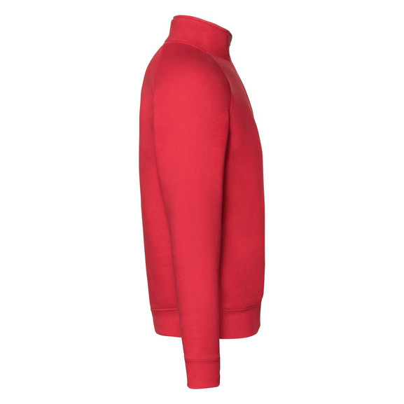 Czerwona bluza męska Zip Neck Sweat Fruit of the Loom