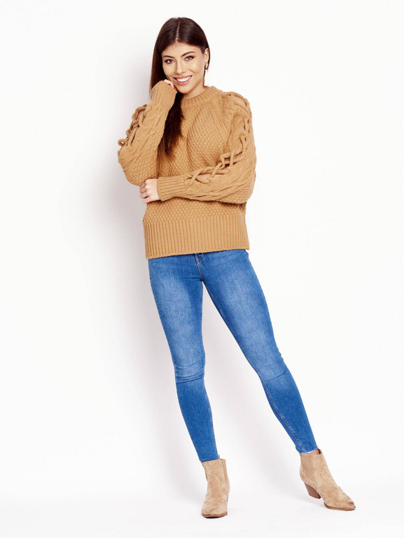 Sweter karmelowy Cocomore cmgB061.R41