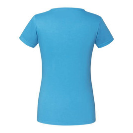 Niebieska koszulka damska Iconic 195 Ringspun Premium Fruit of the Loom