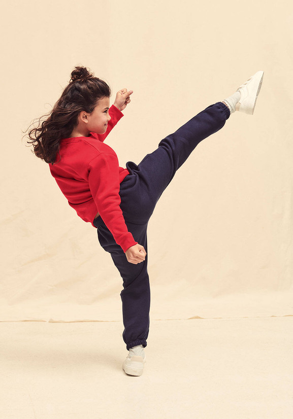 Czerwona bluza dziecięca Set-In Sweat Fruit of the Loom