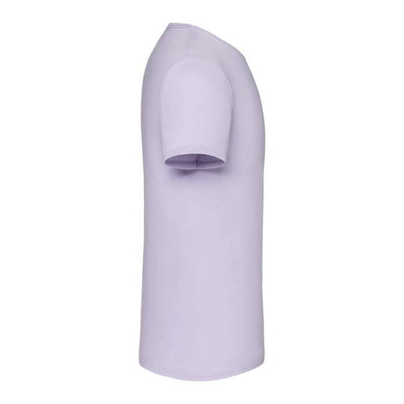 Lawendowa koszulka męska z czesanej bawełny Iconic rękawem Fruit of the Loom