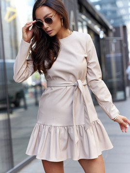 Sukienka beżowa By o la la cxp1045.R65