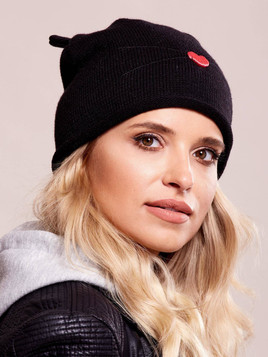 Czapka kociak czarna