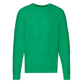 Zielona bluza męska Lightweight Raglan Sweat Fruit of the Loom