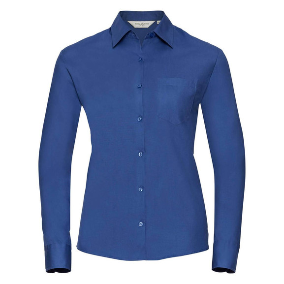 Niebieska koszula damska z długim rękawem Russell