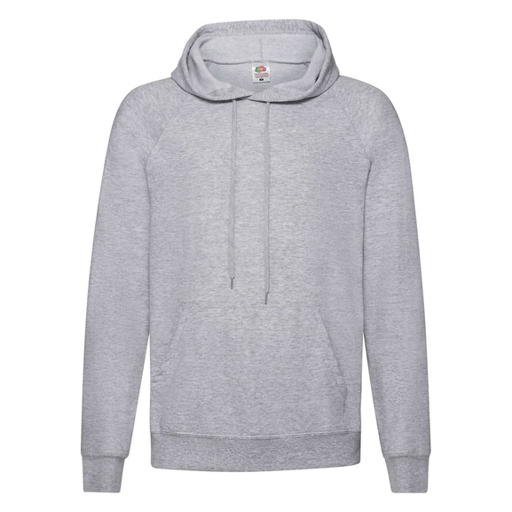 Szara bluza męska z kapturem Lightweight Hooded Sweat Fruit of the Loom 