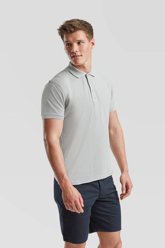 Jasno szara koszulka męska Iconic Polo Friut of the Loom
