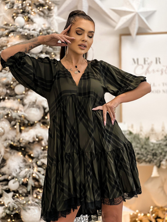 Sukienka zielona Cocomore cmgSK1710.green/black