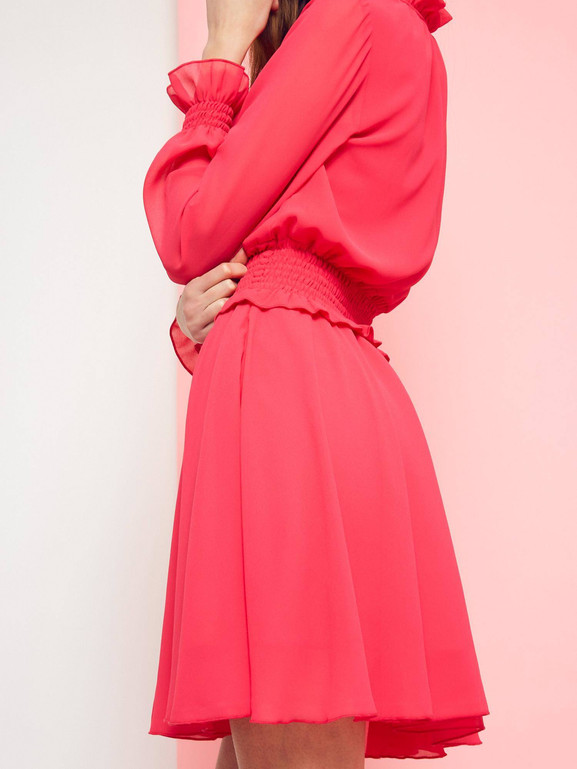 Sukienka z wiązaniem pod szyją Cocomore Boutiqe różowa