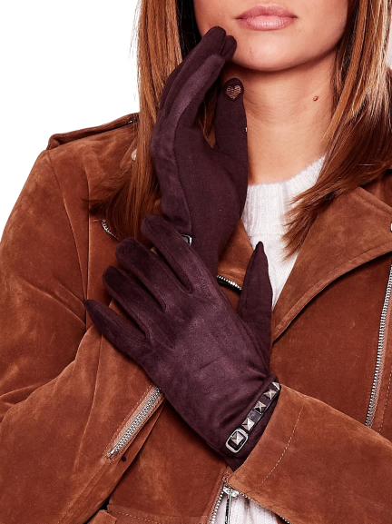 Rękawiczki brązowe Yups bx4217.R19