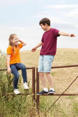 Pomarańczowa  koszulka dziecięca Oryginal Fruit of the Loom 