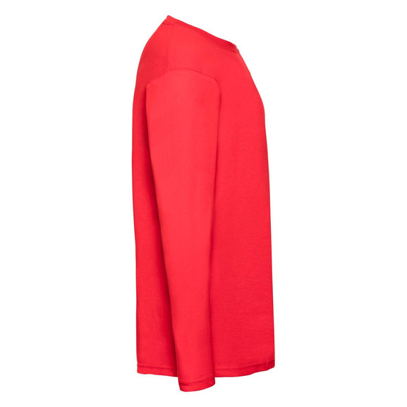 Czerwona koszulka męska Valueweight z długim rękawem Fruit of the Loom