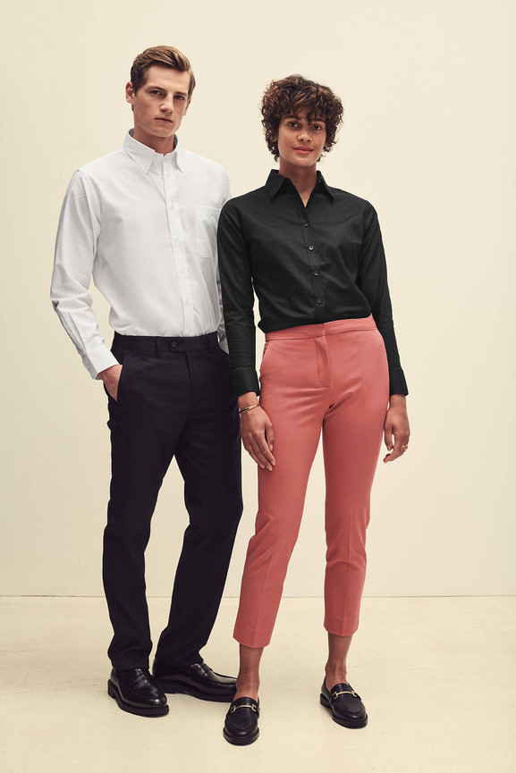 Biała koszula męska Oxford Fruit of the Loom