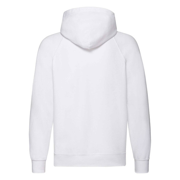 Biała bluza męska z kapturem Lightweight Zip Thru Hooded Sweat Fruit of the Loom