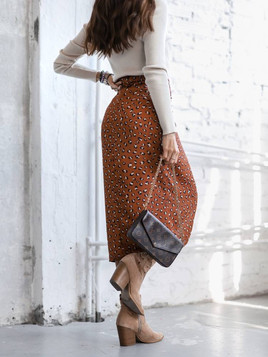 Brązowa spódnica Cocomore cmgSP1076.brown