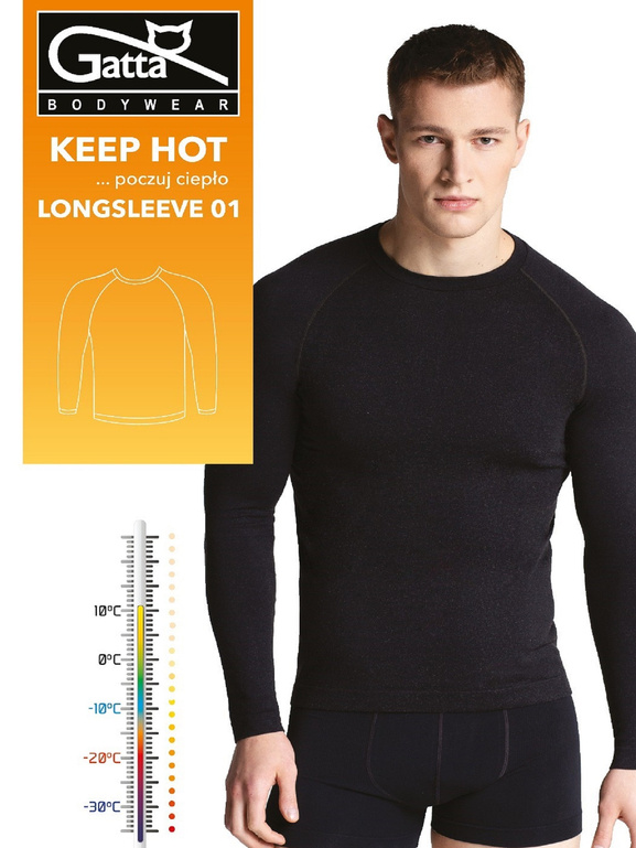 Koszulka Gatta 43027 Keep Hot Longsleeve Men M-2XL black 06